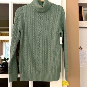 Cotton knit women’s turtleneck sweater